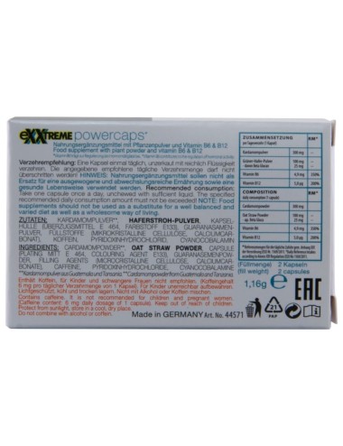 HOT - EXXTREME POWER CAPS UOMO 2 UNITÀ