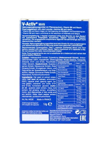 HOT - V-ACTIV CAPS UOMO 20 UNITÀ