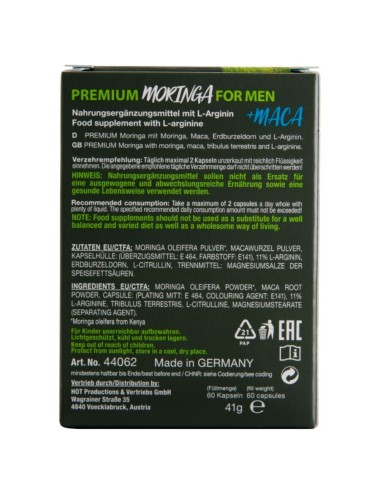 HOT - MORINGA MEN CAPS UOMO 60 UNITÀ