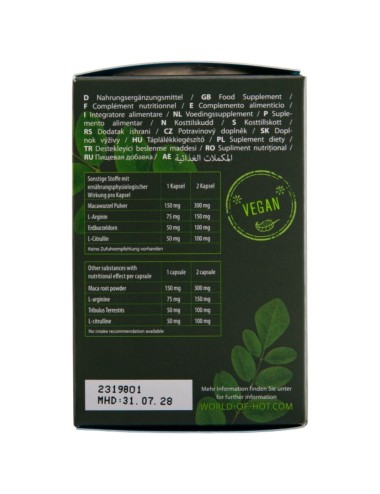 HOT - MORINGA MEN CAPS UOMO 60 UNITÀ