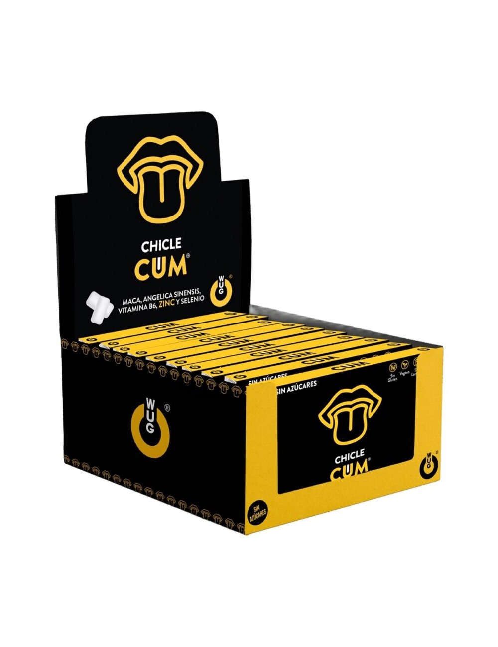 WUG SEX SENSE - AUMENTATORE DI SPERMA E POTENZIATORE DI SAPORE DI SPERMA DI BANANA | ESPOSITORE 12 X 8 UNITÀ