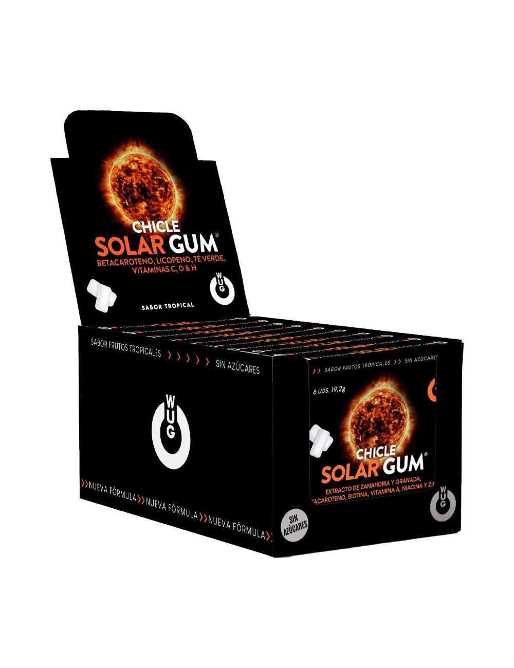 WUG GUM - SOLAR GUM ABBRONZANTE | ESPOSITORE 12 X 8 UNITÀ
