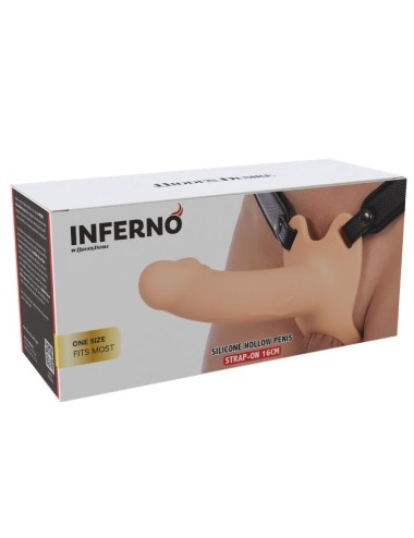 HIDDEN DESIRE - INFERNO GUAINA PER PENE CON STRAP-ON 16 CM