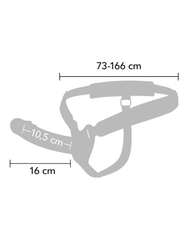 HIDDEN DESIRE - INFERNO VIBRANTE GUAINA PER PENE STRAP-ON 16 CM