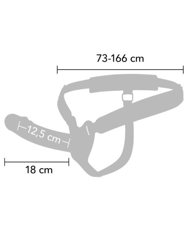 HIDDEN DESIRE - INFERNO GUAINA PER PENE CON STRAP-ON IN SILICONE 18 CM