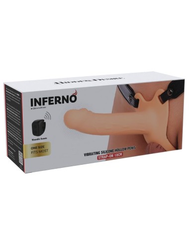 HIDDEN DESIRE - INFERNO VIBRANTE GUAINA PER PENE STRAP-ON 18 CM