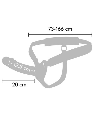 HIDDEN DESIRE - INFERNO VIBRANTE GUAINA PER PENE STRAP-ON 20 CM