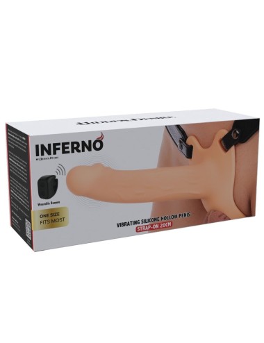 HIDDEN DESIRE - INFERNO VIBRANTE GUAINA PER PENE STRAP-ON 20 CM