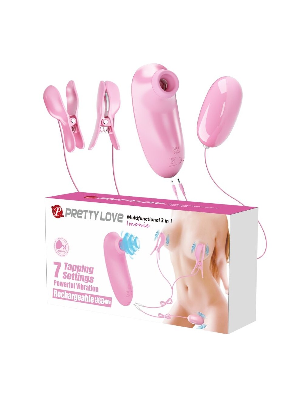 PRETTY LOVE - IMONIE SET MULTIFUNZIONALE 3 IN 1 CON VENTOSA