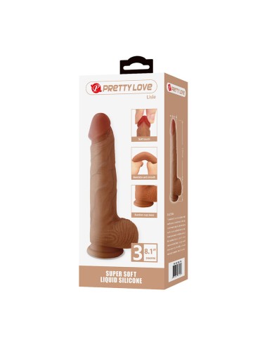PRETTY LOVE - LISLE DILDO REALISTICO CON VENTOSA 20,6 CM -Ø- 4,2 CM