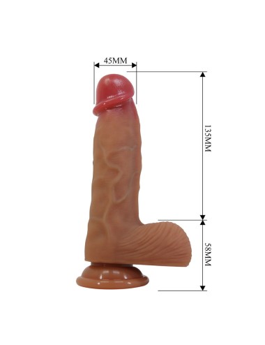 PRETTY LOVE - DUVALL DILDO REALISTICO CON VENTOSA 19,3 CM -Ø- 4,5 CM
