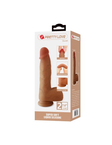 PRETTY LOVE - DUVALL DILDO REALISTICO CON VENTOSA 19,3 CM -Ø- 4,5 CM