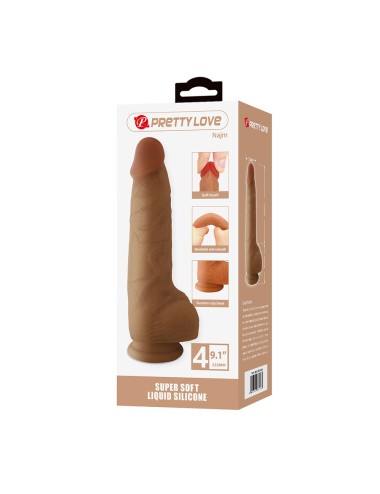 PRETTY LOVE - NAJM DILDO REALISTICO CON VENTOSA 23,2 CM -Ø- 5,5 CM