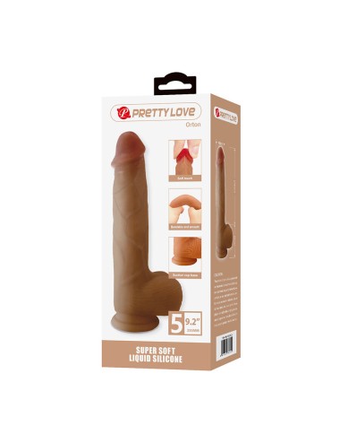 PRETTY LOVE - ORTON DILDO REALISTICO CON VENTOSA 23,5 CM -Ø- 4,9 CM