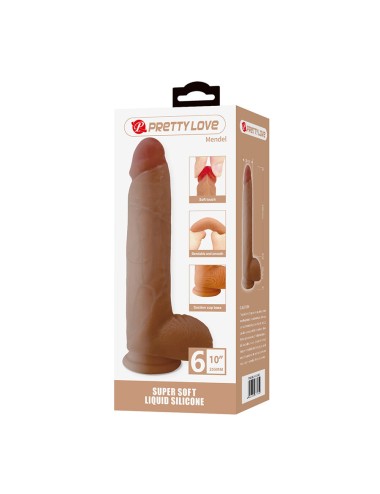 PRETTY LOVE - MENDEL DILDO REALISTICO CON VENTOSA 25,5 CM -Ø- 5,6 CM
