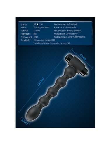 MR PLAY - MASSAGGIATORE ANALE VIBRANTE