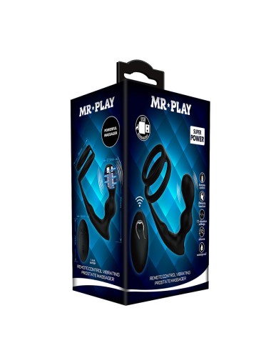 MR PLAY - PLUG ANALE VIBRANTE CON ANELLO PER PENE E TELECOMANDO