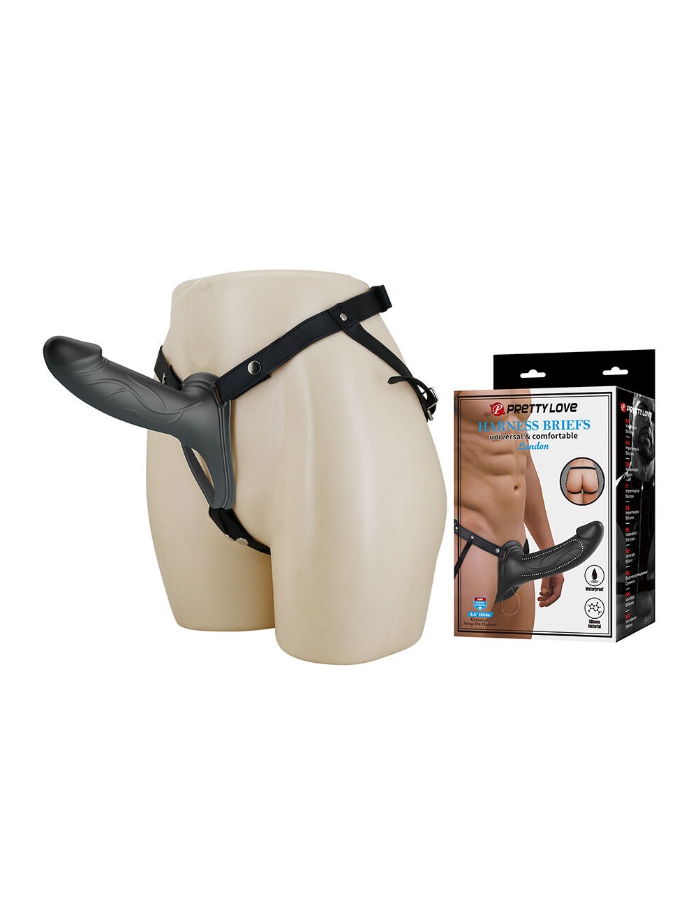 PRETTY LOVE - LANDON NERO VIBRANTE STRAP-ON