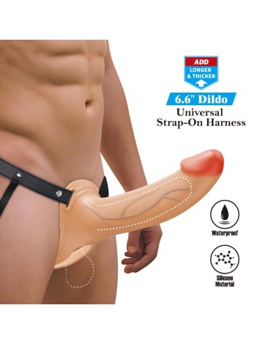 PRETTY LOVE - LANDON STRAP-ON VIBRANTE PELLE CHIARA