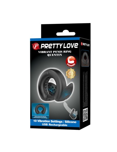 PRETTY LOVE - QUENTIN ANELLO PER PENE CON STIMOLATORE TESTICOLARE