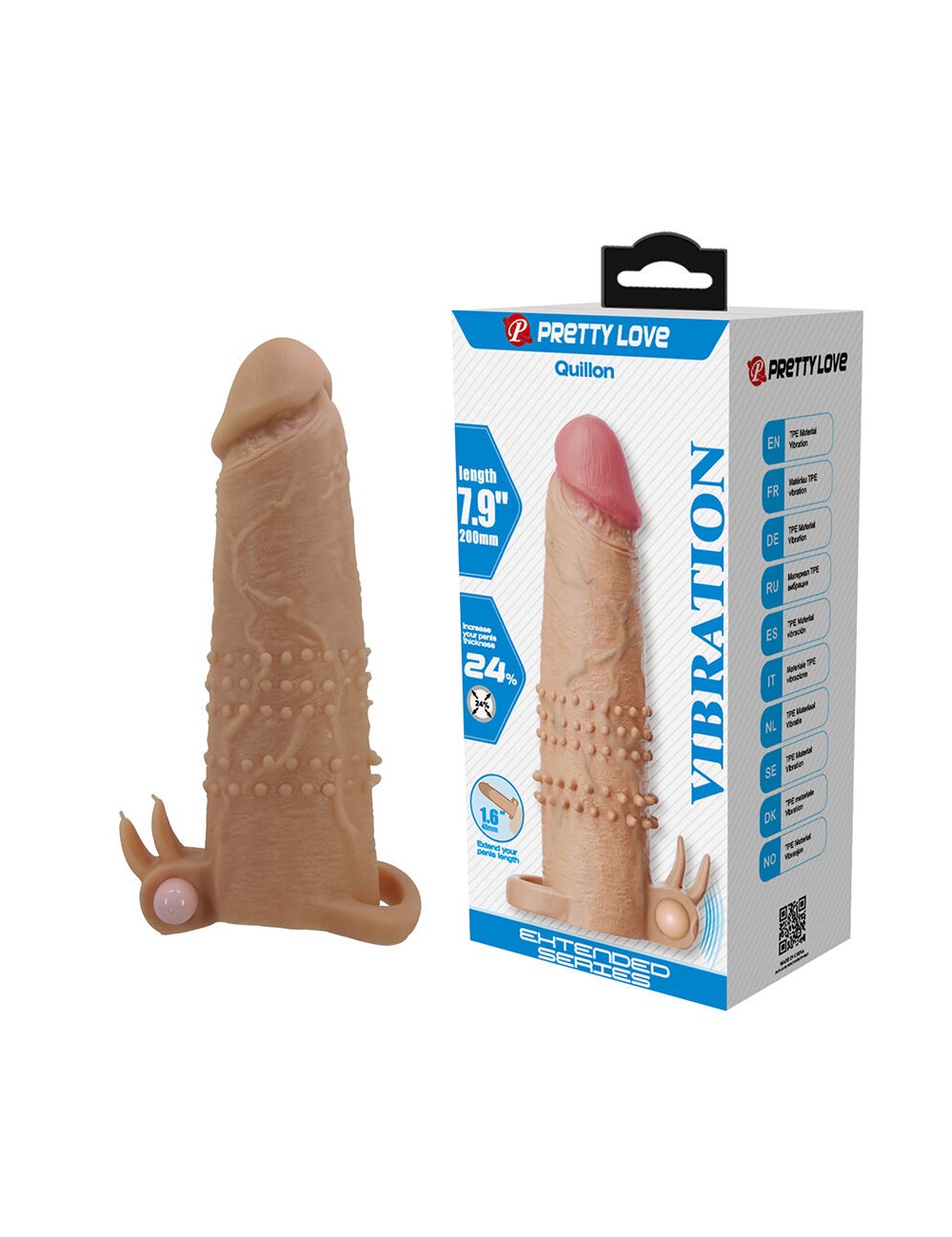 PRETTY LOVE - QUILLON GUAINA PER PENE CON STIMOLATORE CLITORIDEO E VIBRAZIONE
