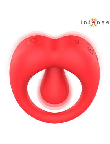 INTENSE - RUSSELL ANILLO VIBRADOR CON ESTIMULACIÓN DE CLÍTORIS ROJO