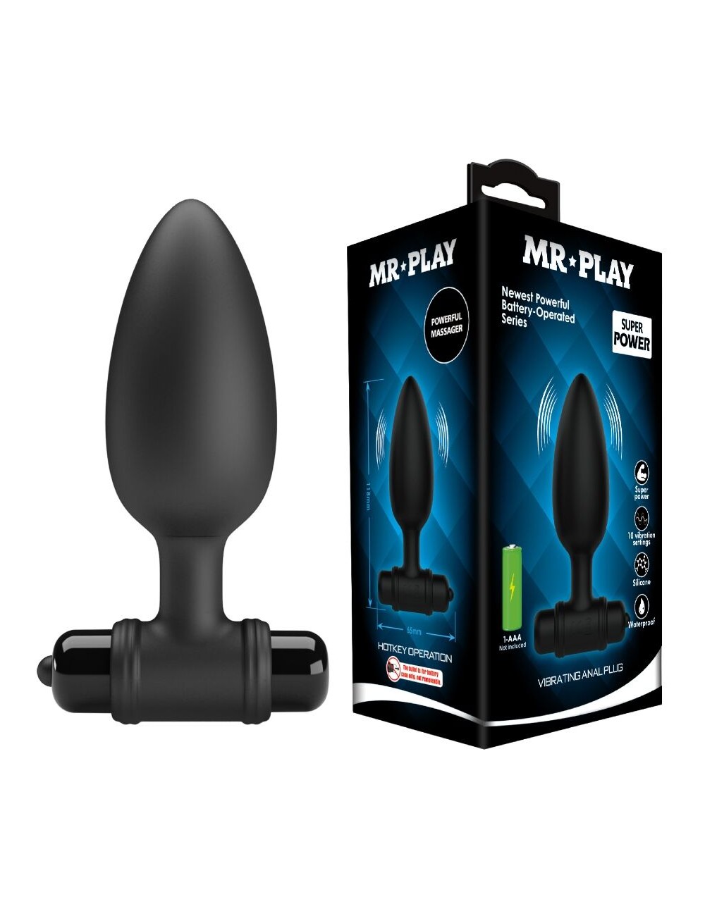 MR PLAY - SUPER POWER ANAL PLUG CON VIBRAZIONE