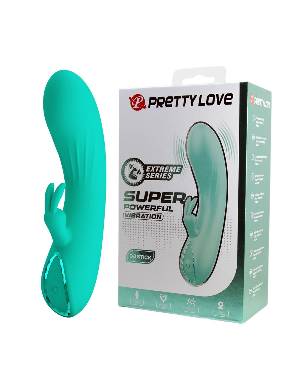 PRETTY LOVE - DJ STICK VIBRATORE PUNTO G TURCHESE