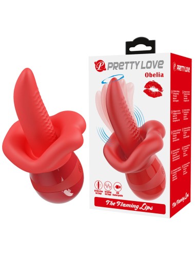 PRETTY LOVE - OBELIA MASTURBATORE VIBRATORE CON LINGUA E MOVIMENTO ORBITALE