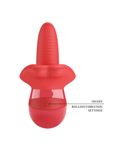 PRETTY LOVE - OBELIA MASTURBATORE VIBRATORE CON LINGUA E MOVIMENTO ORBITALE