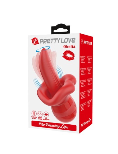 PRETTY LOVE - OBELIA MASTURBATORE VIBRATORE CON LINGUA E MOVIMENTO ORBITALE