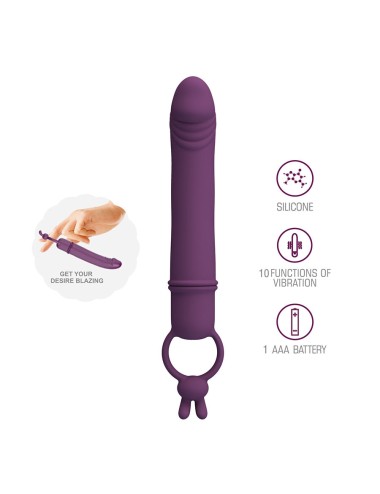 PRETTY LOVE - CORA VIBRATORE A FORMA DI PENE CON ANELLO DI RESISTENZA