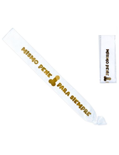 DIABLO PICANTE - FASCIA BIANCA CON PENE METALLIZZATO