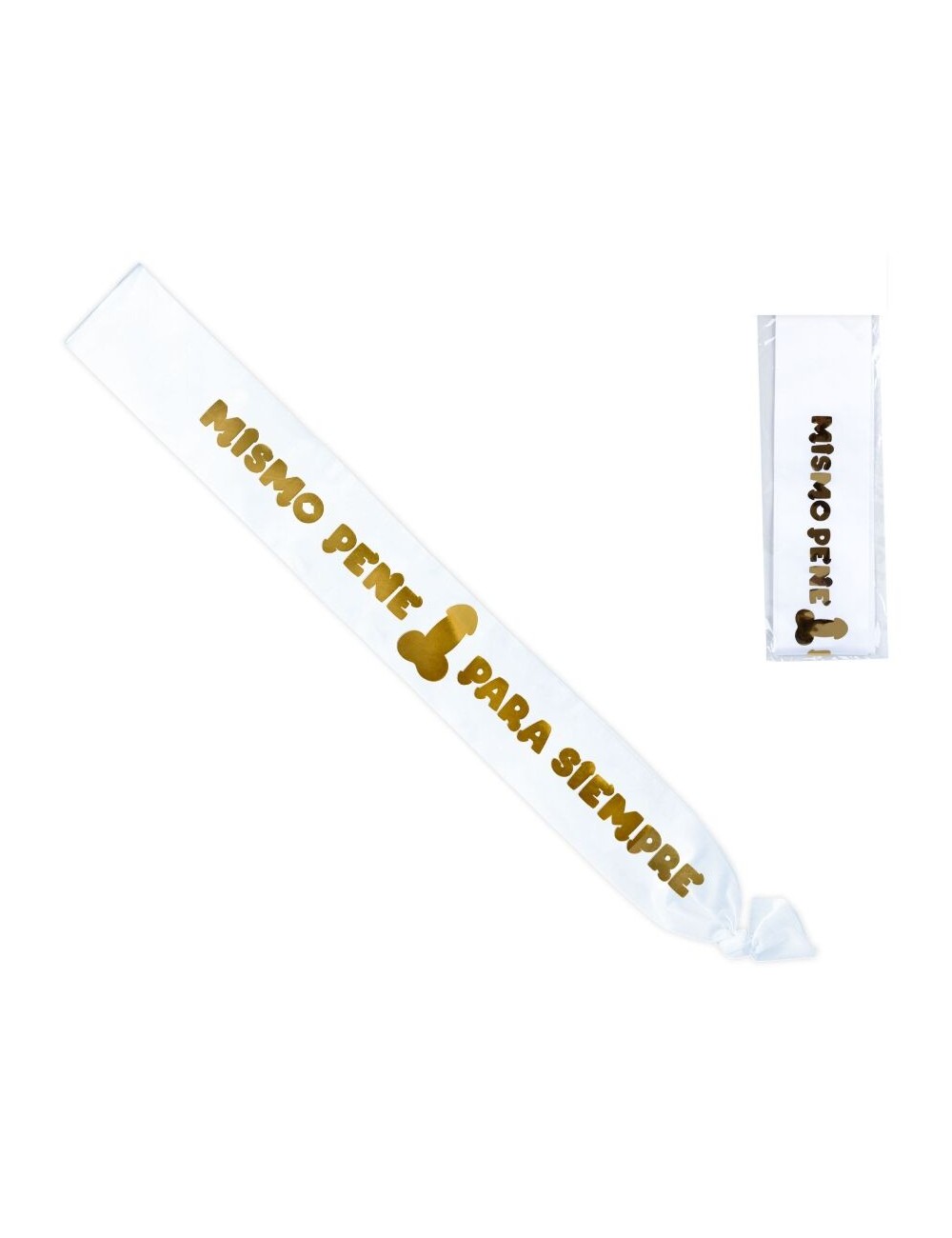 DIABLO PICANTE - FASCIA BIANCA CON PENE METALLIZZATO