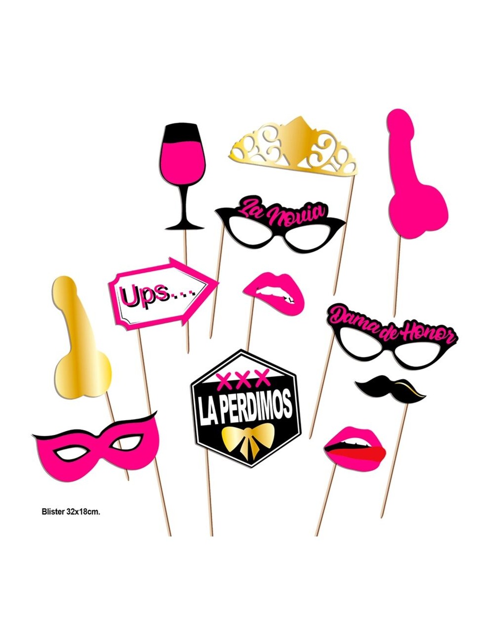 DIABLO PICANTE - SET FESTA PHOTOCALL MODELLO 2 - 12 UNITÀ