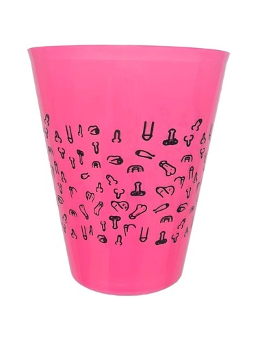 DIABLO PICANTE - TAZZA FUCSIA 500 ML CON PENI NERI
