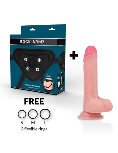ROCKARMY - IMBRACATURA + SILICONE LIQUIDO PREMIUM MUSTANG REALISTICO 18 CM -O- 4.14 CM