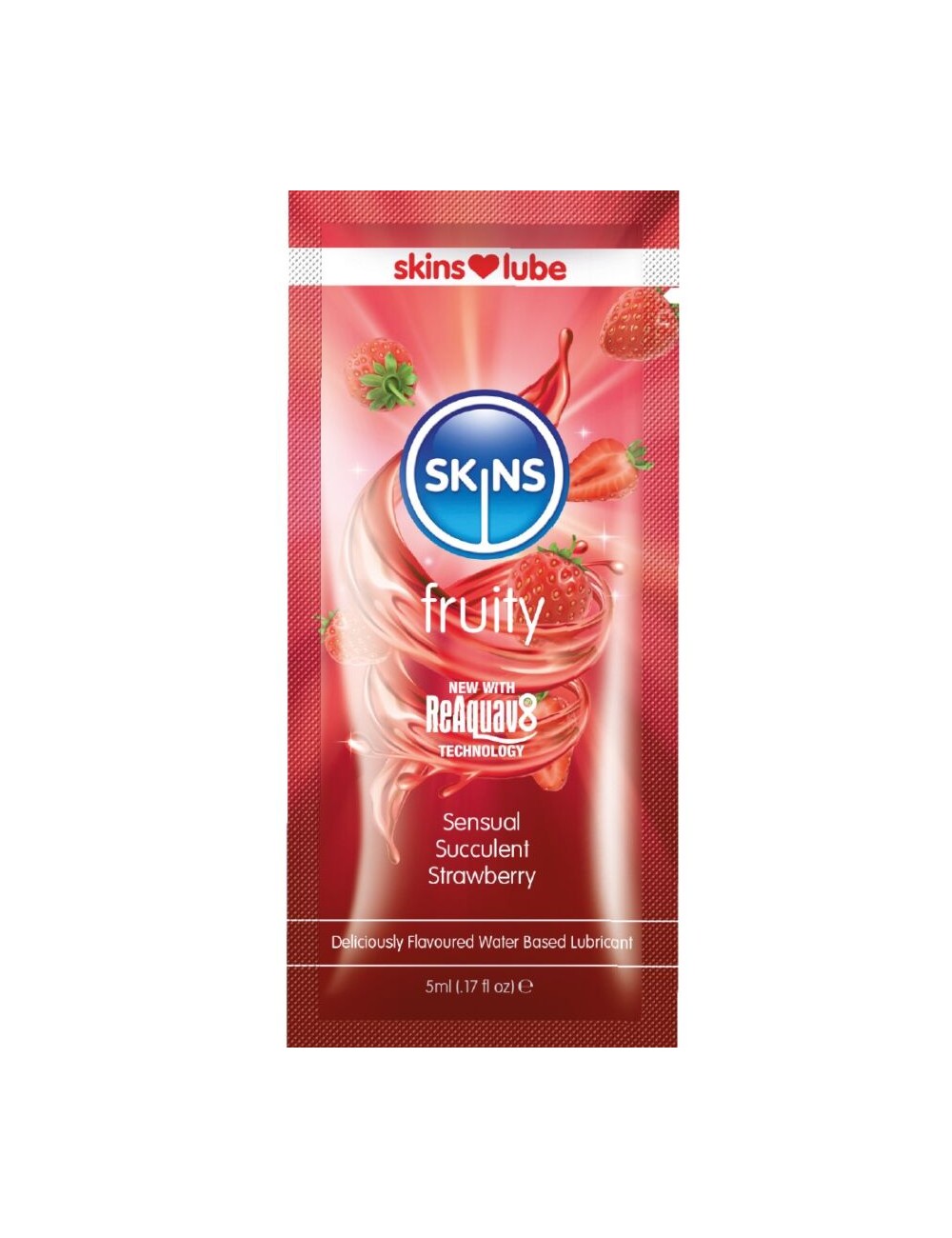 SKINS - LUBRIFICANTE FRUTTATO A BASE D'ACQUA FRAGOLA MONODOSE 5 ML