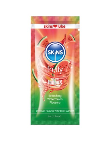 SKINS - LUBRIFICANTE FRUTTATO A BASE D'ACQUA ANGURIA MONODOSE 5 ML