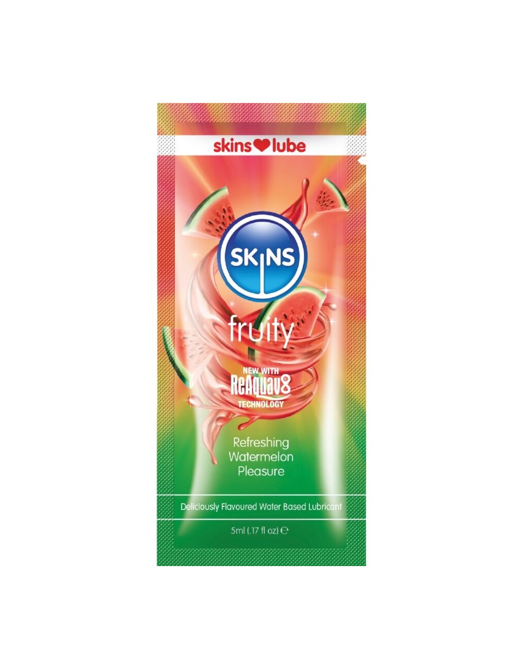 SKINS - LUBRIFICANTE FRUTTATO A BASE D'ACQUA ANGURIA MONODOSE 5 ML
