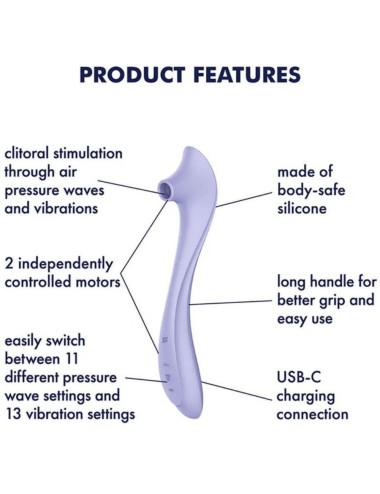 SATISFYER - EASY LOVER VIBRADOR & ESTIMULADOR AIR PULSE