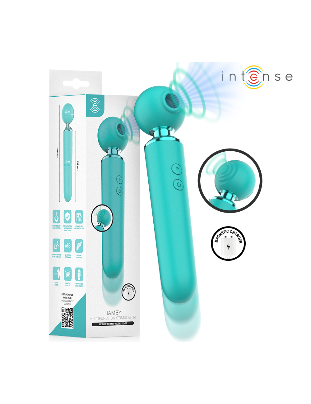 INTENSE - HAMBY ASPIRATORE MULTIFUNZIONE CON ASPIRAZIONE E VIBRAZIONE