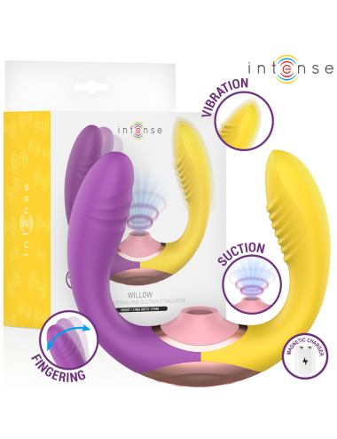 INTENSE - WILLOW  STIMOLATORE A VIBRAZIONE E ASPIRAZIONE 3 IN 1