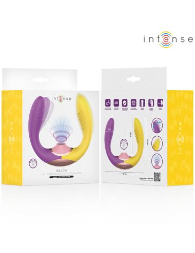 INTENSE - WILLOW  STIMOLATORE A VIBRAZIONE E ASPIRAZIONE 3 IN 1