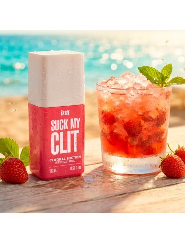 INTT - SUCK MY CLIT GEL EFFETTO ASPIRAZIONE FRAGOLA SELVAGGIA 15 ML