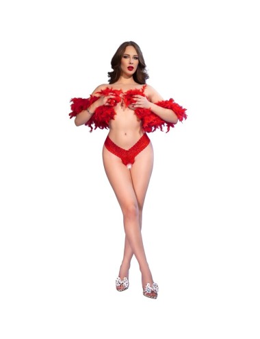 CHILIROSE - CR 4885 TANGA ROSSO CON APERTURA AL CAVALLO S