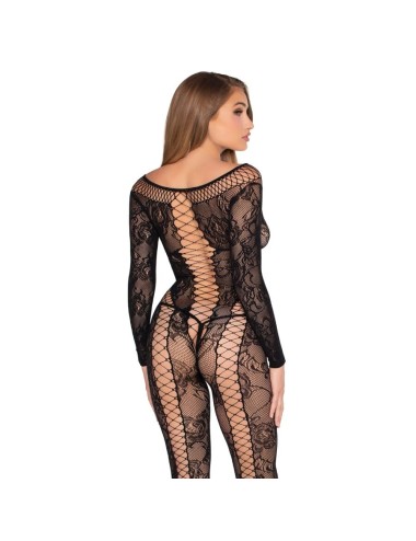 LEG AVENUE - 89369 TUTA IN RETE E PIZZO NERA - TAGLIA UNICA