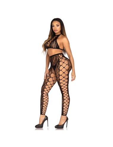 LEG AVENUE - 89372 CROP TOP E COLLANT SENZA CAVALLO NERO - TAGLIA UNICA