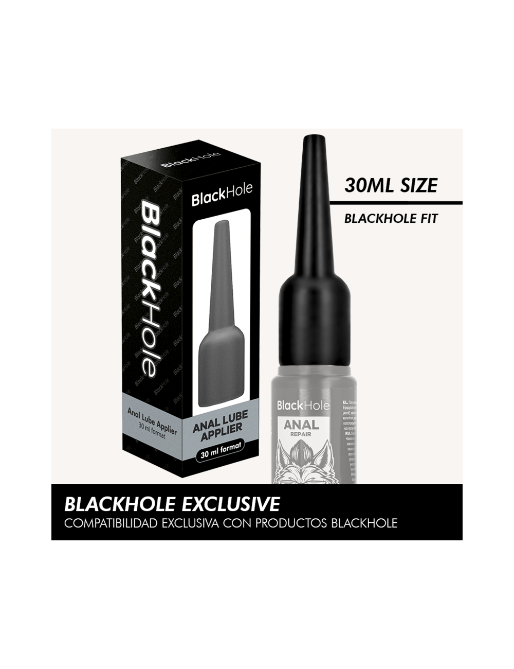 BLACK HOLE - APPLICATORE LUBRIFICANTE ANALE TAGLIA S 30 ML