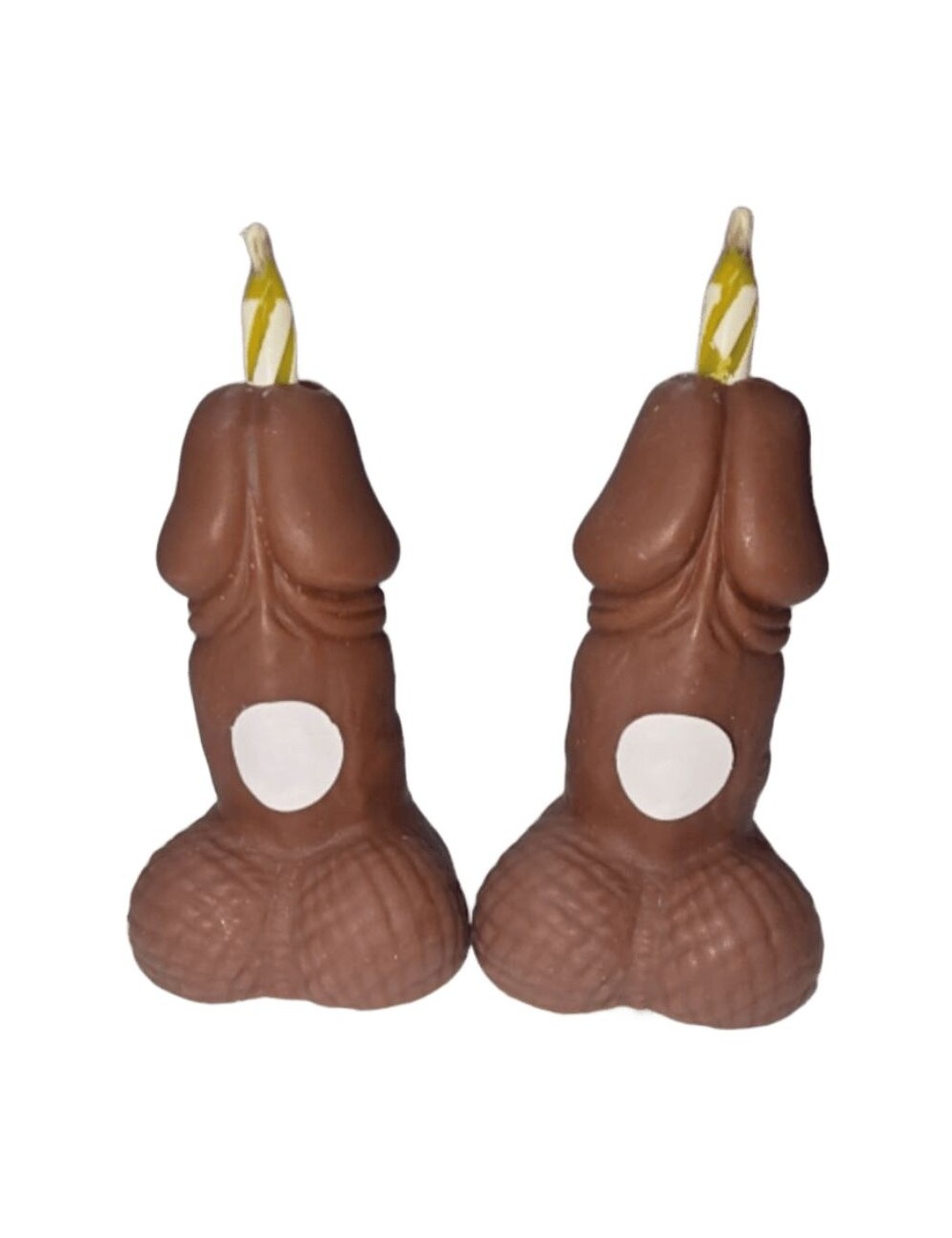 DIABLO PICANTE - CANDELE CON NUMERI DI COMPLEANNO A FORMA DI PENE TONO SCURO 2 UNITÀ